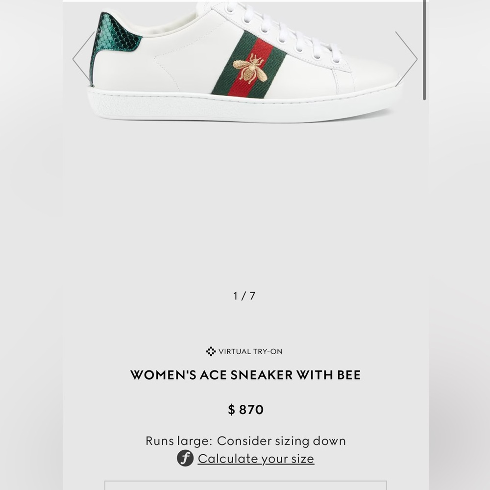 Gucci Sneakers with Bumblebee π - Picture 13 of 13